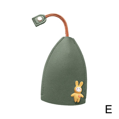 Cute Pull Out Key Case Cartoon Animals Rabbit Cat PU Leather Key Wallets Housekeepers Car Key Holder Case Leather Bag for Keys