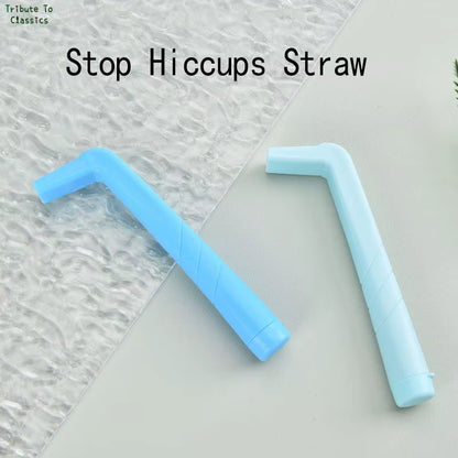 Hiccup Stopping L-Shaped Straw Kids Burp Stopping Straw Anti-Hiccup Helper for Kids Adults Reusable Anti-Hiccup Artifact