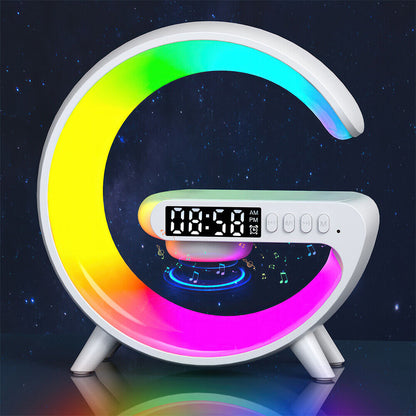 LED Lamp Smart G Bluetooth Speaker Wireless Charger RGB Alarm Clock Night Light