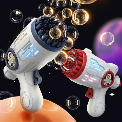 Colorful Bubble Shooter with Automatic Soap Rocket - Perfect for Little Boys and Girls Parties, Weddings, Anniversaries, and Summer Outdoor Fun