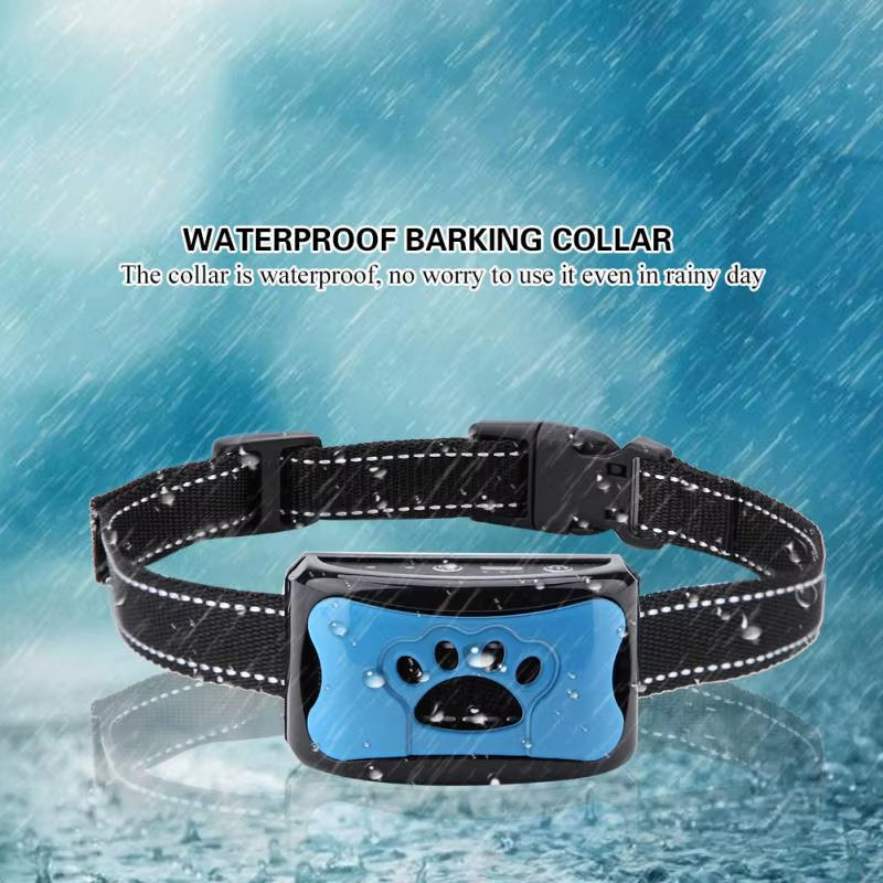 Dog Anti-Barking Collar Training Collars Dog Barking Control Device Rechargeable Waterproof 7 Sensitivity Levels Pet Supply