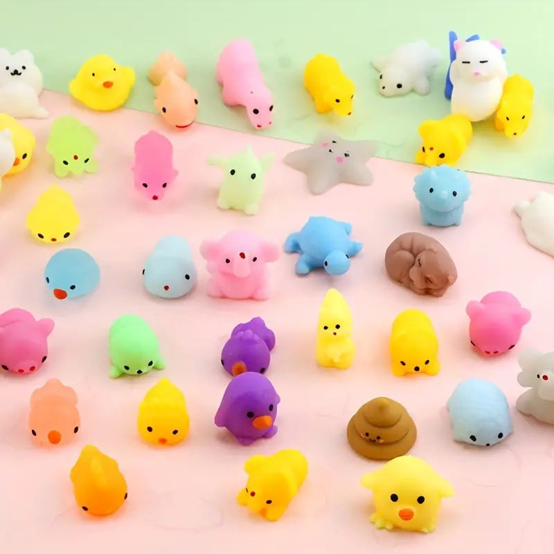 Mochi Squishy Toys, Mini Squishy Animal Squishies Party Favors, Kawaii Squishy Squeeze Toys, Cat Unicorn Squishy Stress Relief Toys For Adults