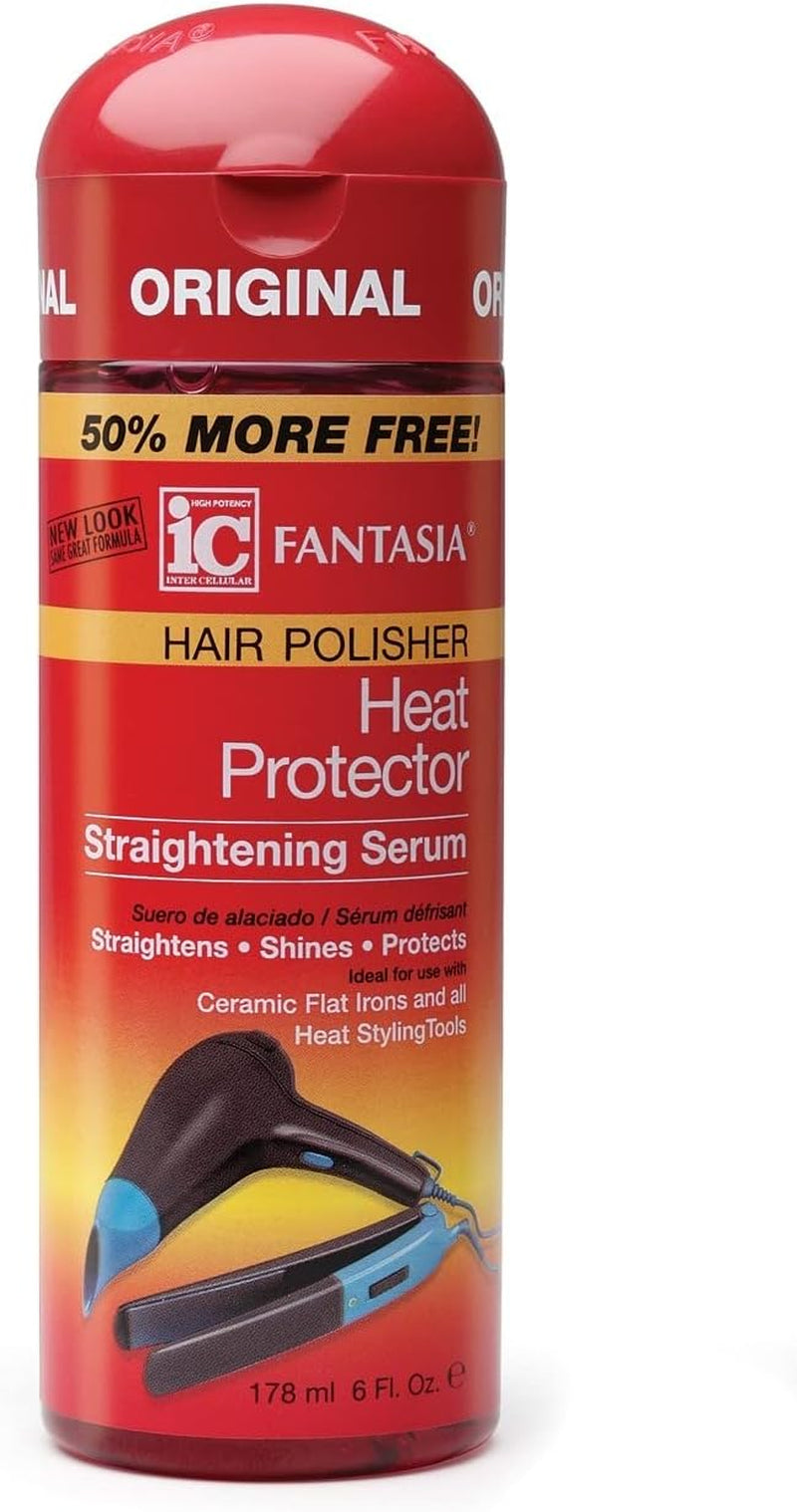 High Potency IC Heat Protectant Straightening Serum and Hair Polisher, 6 Oz.