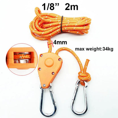 Camping Tent Tie down Rope Tightener Fastening Pulley Ratchet Hangers Awning Rope Hook Canopy Buckle Rope Tightening Straps Tool