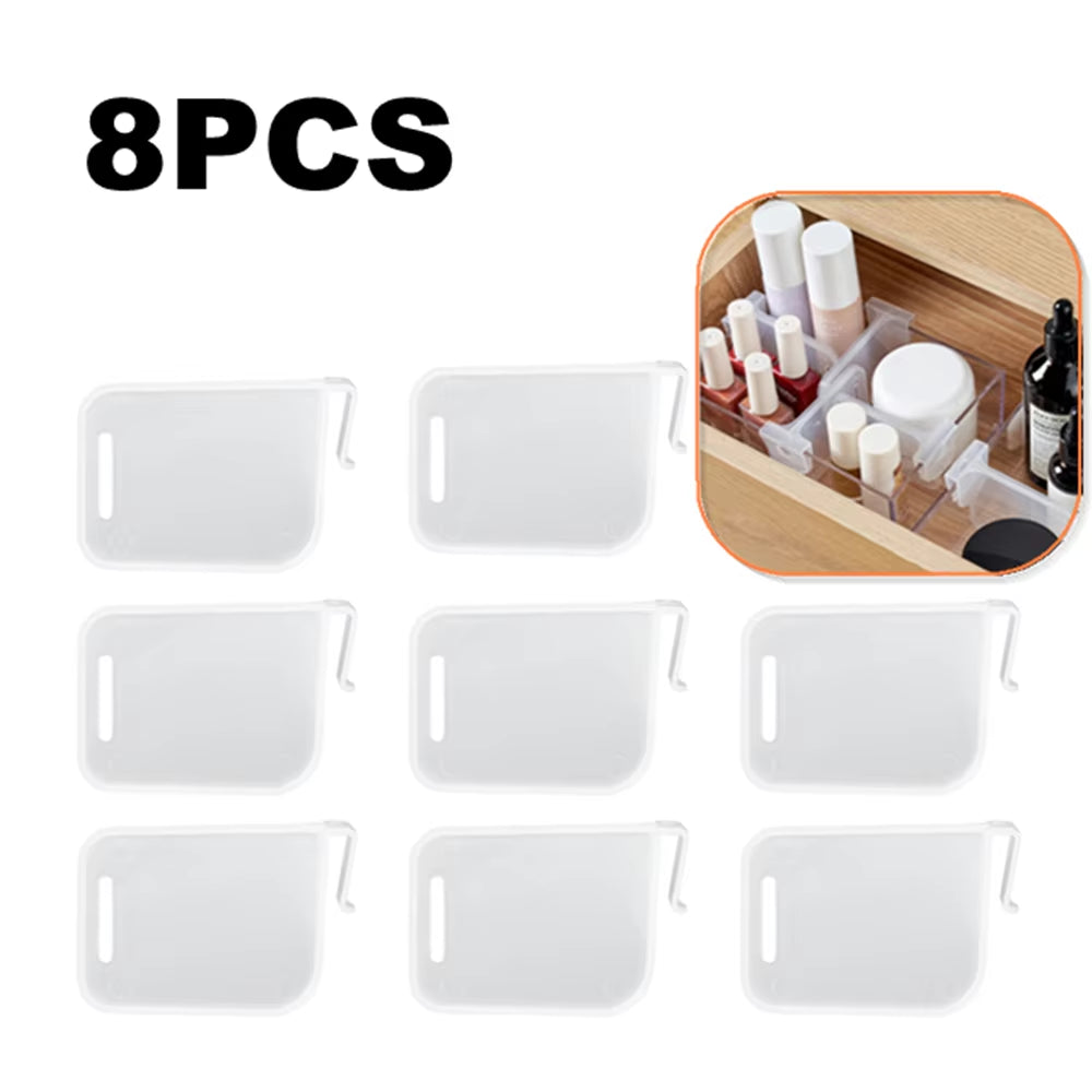 2/4/8/16/24Pc Refrigerator Storage Partition Board Retractable Plastic Divider Storage Splint Kitchen Bottle Can Shelf Organizer