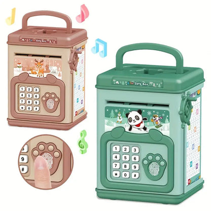 Secure Your Money With This Fun Music Cartoon Fingerprint Password Box - Perfect For Kids!