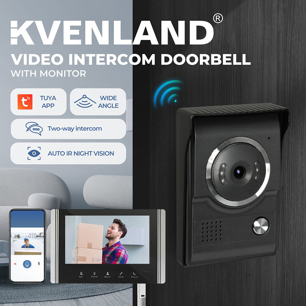 Video Door Bell Wifi Phone Intercom System with Monitor Doorbell Camera Wireless