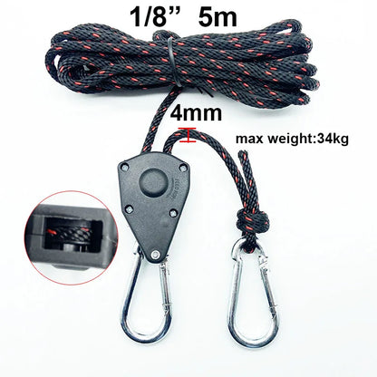 Camping Tent Tie down Rope Tightener Fastening Pulley Ratchet Hangers Awning Rope Hook Canopy Buckle Rope Tightening Straps Tool