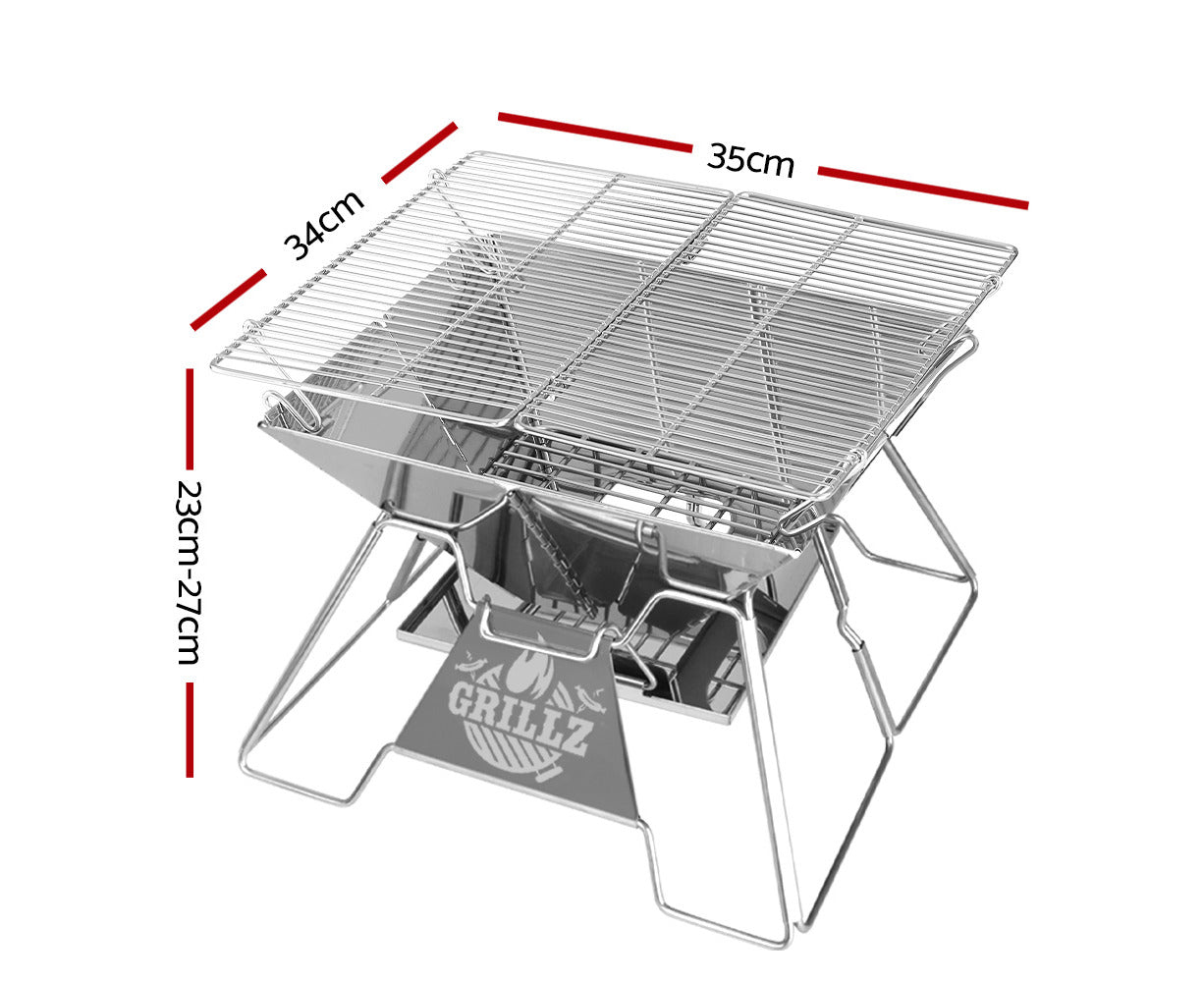 Fire Pit BBQ Grill with Carry Bag Portable