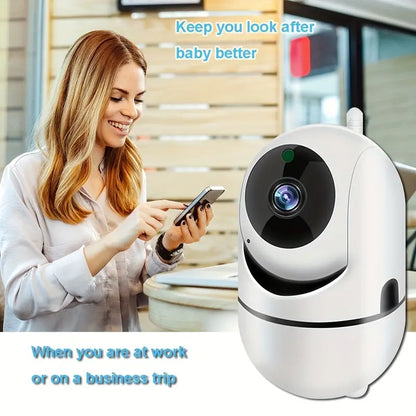 High-definition Camera, 2.4G Wireless Wifi Security Home Camera, Baby And Pet Monitor, 1080P Wireless Automatic Tracking Monitor, Motion Detection And Tracking, Night Vision, Two-way Voice, High Security