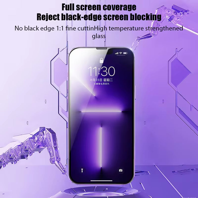 2PCS Privacy Glass for  15 14 13 12 11 Pro Max Mini Anti-Spy Screen Protector for  X XS XR 7 8 6 plus SE 2020 2022