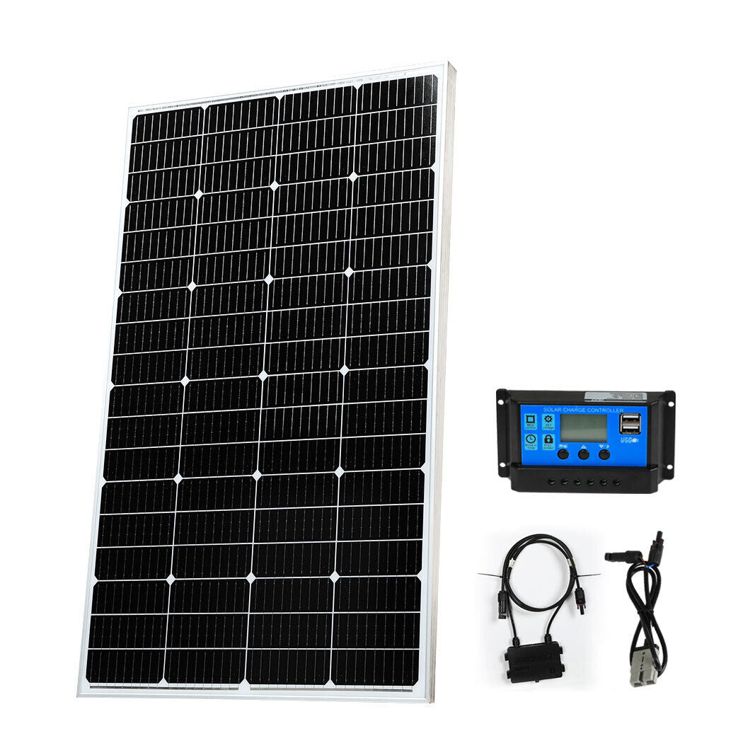 12V 300W Solar Panel Kit Mono Caravan Camping Power Controller Charging USB Home