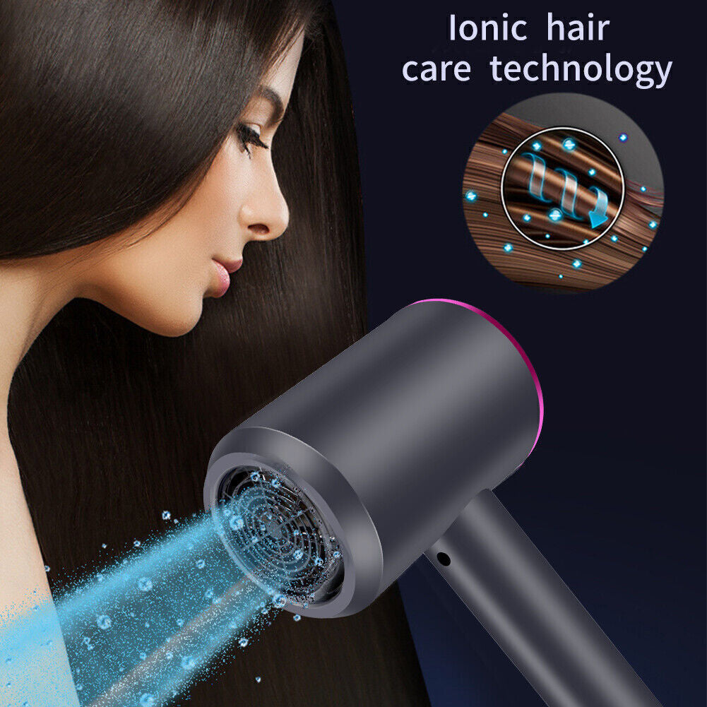 Lightweight Hair Dryer Blue Ray Ionic Hair Care Dryer High Speed Salonhome