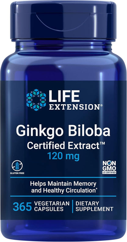 Ginkgo Biloba 120 mg - 365 Capsules