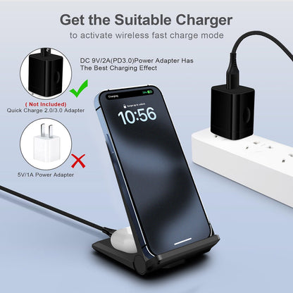 3 in 1 Wireless Charger Dock Charging Station for Apple Watch Iphone 16 15 14 13