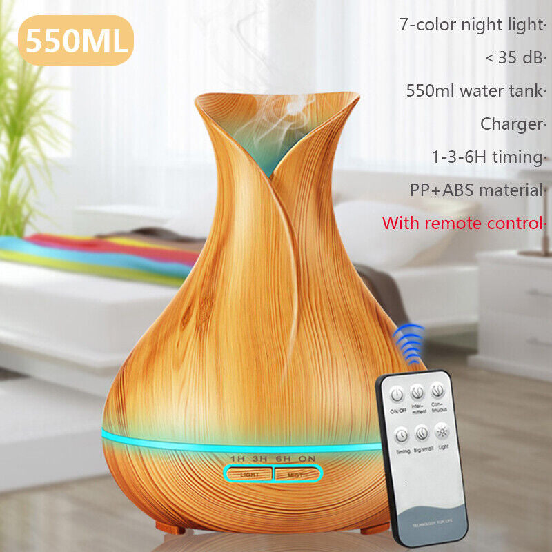 LED Aroma Aromatherapy Diffuser Essential Oil Ultrasonic Air Humidifier Purifier