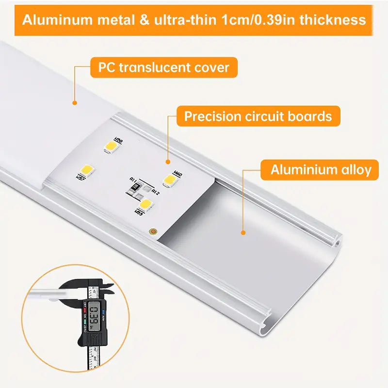 LED Motion Sensor Cabinet Light, Under Counter Closet Lighting, Wireless Magnetic USB Rechargeable Kitchen Night Lights, Battery Powered Operated Light For Wardrobe Closets Cabinet Cupboard Stairs Corridor Shelf 9.91cm Or 20.07cm