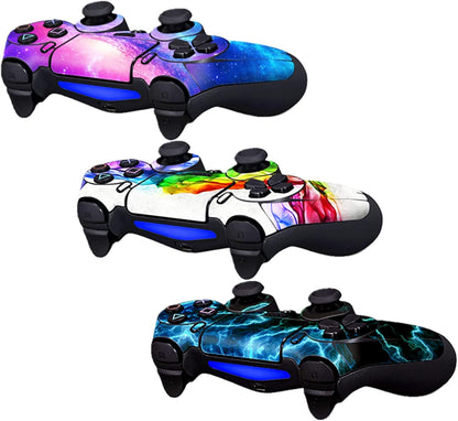 Vinyl Decal Skin Set for PS4 Controller - 3-Piece Full Body Cover Sticker