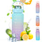 2L Sports Water Bottle Large Capacity Straw Time Motivational Bottle