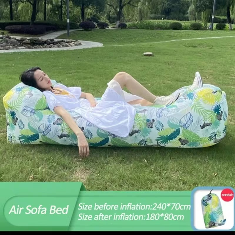 Trend Outdoor Products Fast Infaltable Air Sofa Bed Good Quality Sleeping Bag Inflatable Air Bag Lazy Bag Beach Sofa 240*70Cm