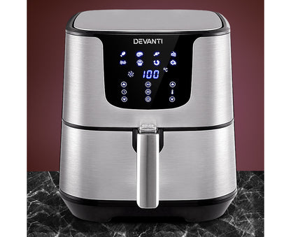 Air Fryer 7L LCD Fryers Stainless Steel