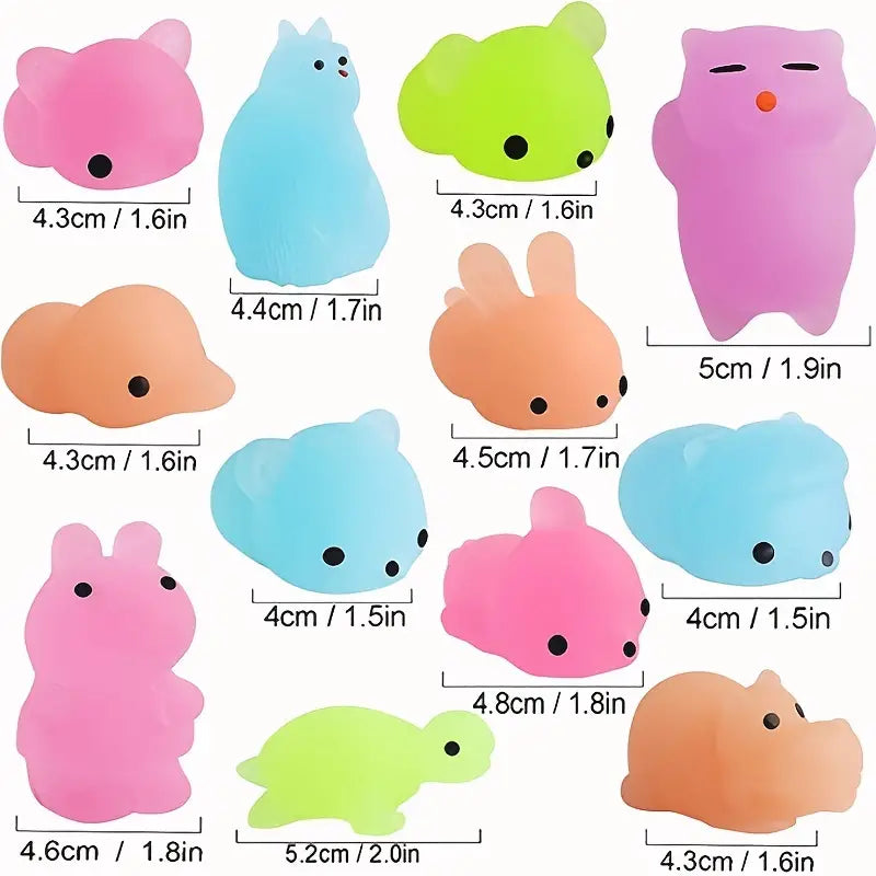 10 τεμ. Mochi Squishies Toys, Mini Squishies Animals Toys, Cat Random Halloween Kids Party Bevers , For Bag Stuffers