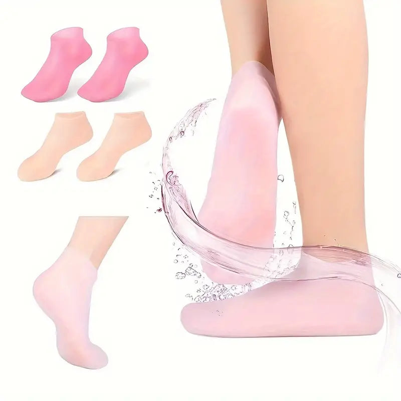 Silicone Moisturizing Foot Socks For Dry Cracked Feet Foot Care Socks Massage Moisturizing Gel Socks