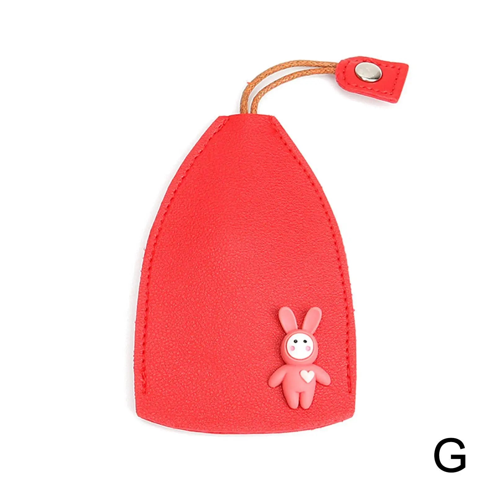 Cute Pull Out Key Case Cartoon Animals Rabbit Cat PU Leather Key Wallets Housekeepers Car Key Holder Case Leather Bag for Keys