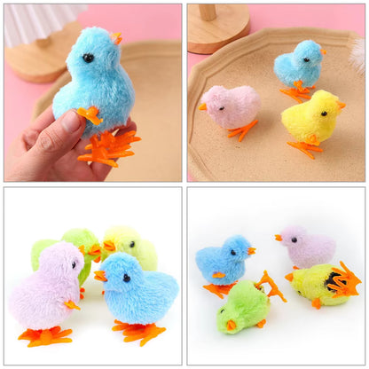 8Pcs Wind up Chicken Toys for Pets Interactive Jumping Chick Toy with Exciting Movement and Safe Materials