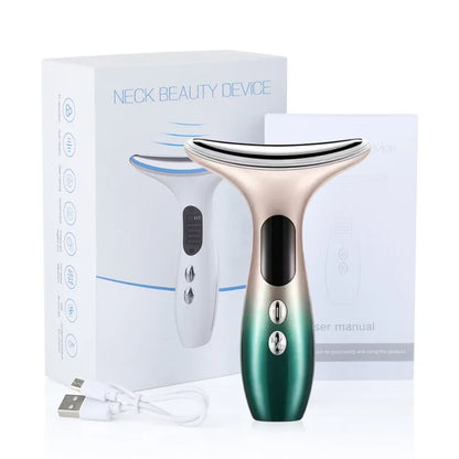 EMS Microcurrent Face Neck Beauty Device LED Photon Firming Rejuvenation anti Wrinkle Thin Double Chin Skin Care Facial Massager