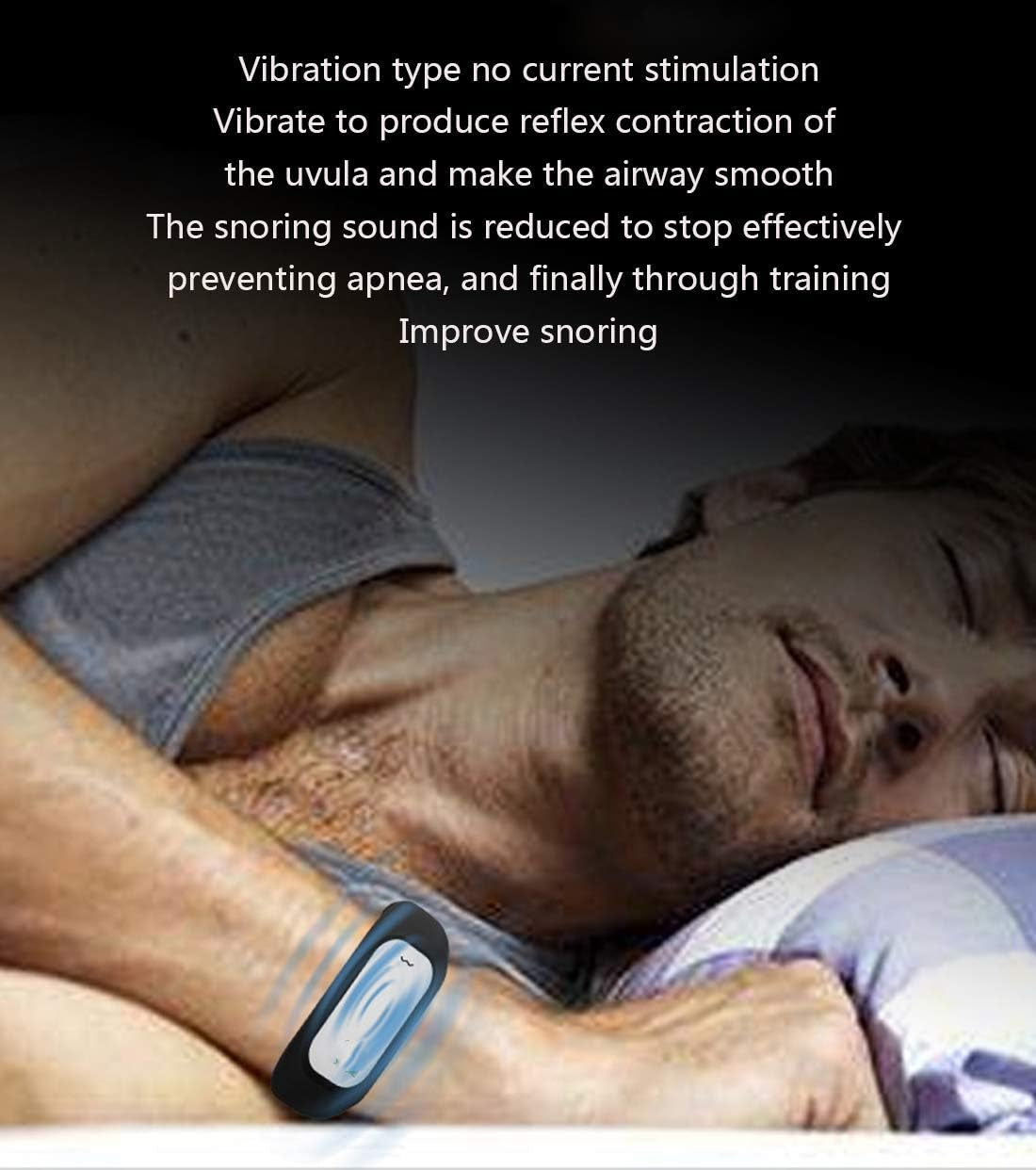 Sleep Connection Snoring Device Snoring Device Wristband Infrared Snore Stopper,Anti Snore Wristband Massager,Easy to Use,Is the Perfect Sleep Aid,Blue