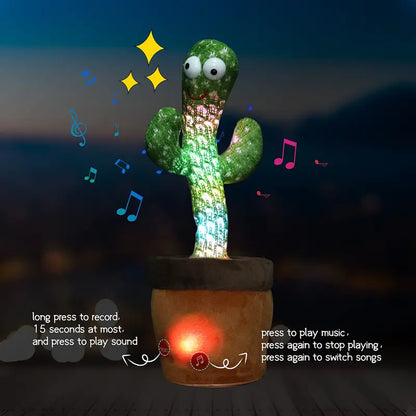 Dancing Cactus Talking Cactus Baby Toys, Wriggle Singing Cactus Repeats What You Say Baby Boy Toys, Plush Electric Speaking Cactus 15 Second Voice Recorder Baby Girl Toy Halloween/Christmas Gift