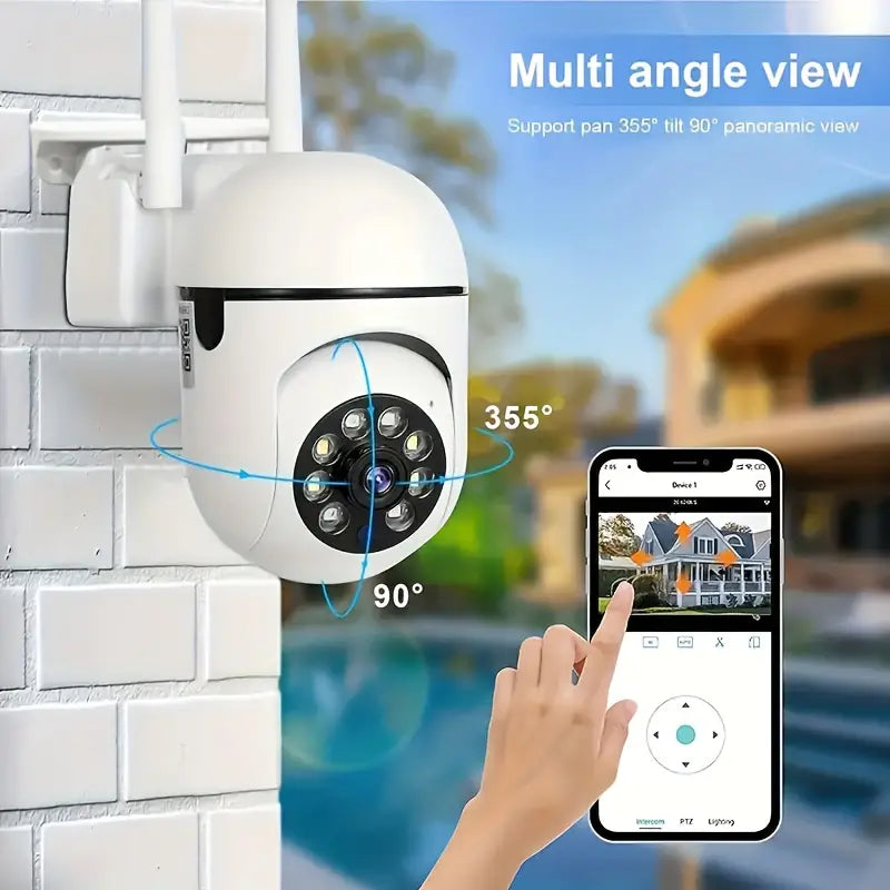 High-definition WIFI Monitoring Camera, 355 Degree Intercom 1080p Home Security Camera, Remote High-definition Night Vision Camera,Suitable For Indoor And Outdoor (non Rainwater, Anti Domestic Water) APP Operation,Can Be Viewed Anytime