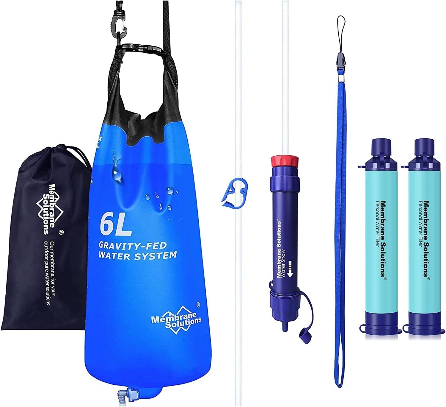 Gravity Water Filter Straw,Camping Water Filtration System|Water Purifier Straw