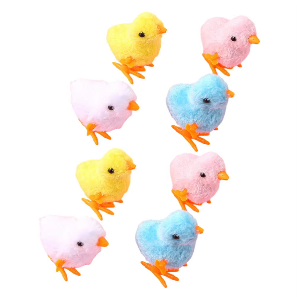 8Pcs Wind up Chicken Toys for Pets Interactive Jumping Chick Toy with Exciting Movement and Safe Materials