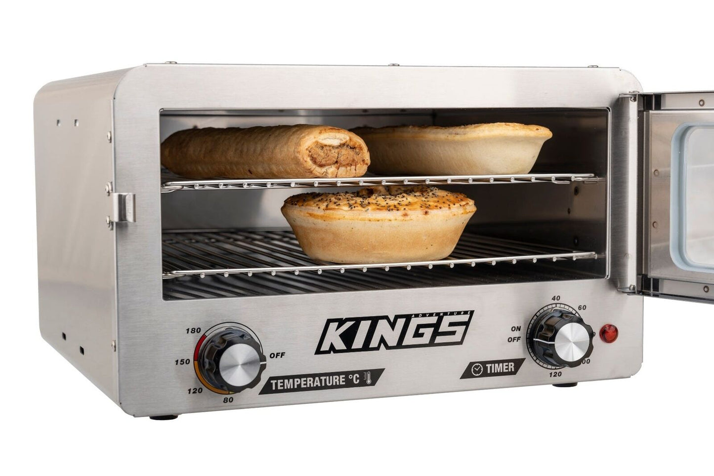 Adventure Kings 12V Electric Camping Oven Stainless Steel 180 C Max Temperature