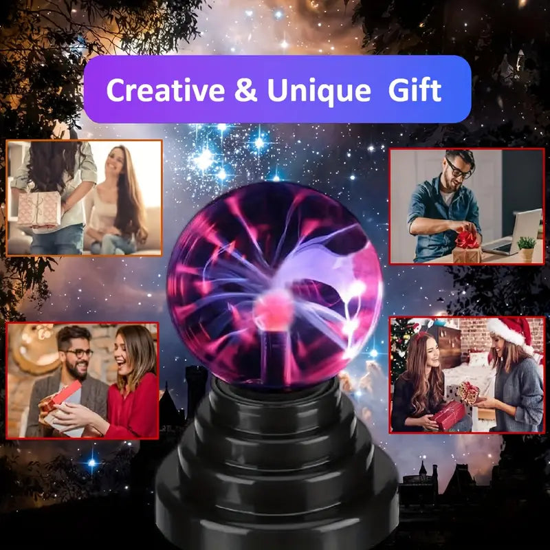 Plasma Ball/Light/Lamp - Touch Sensitive USB Powered Magic Static Electricity for Parties, Home Decorations, Birthday Gifts & Science Teaching!