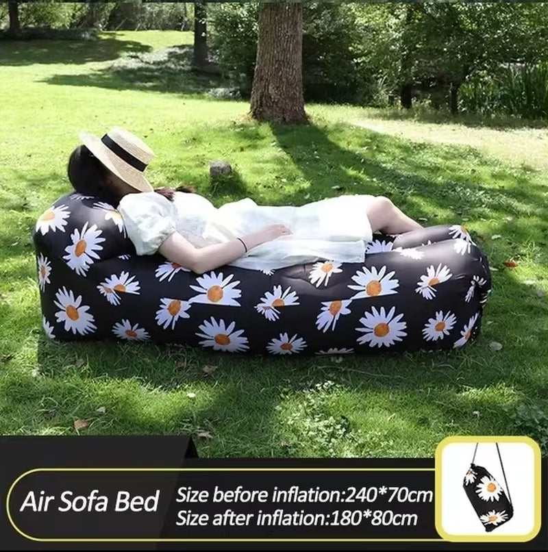 Trend Outdoor Products Fast Infaltable Air Sofa Bed Good Quality Sleeping Bag Inflatable Air Bag Lazy Bag Beach Sofa 240*70Cm