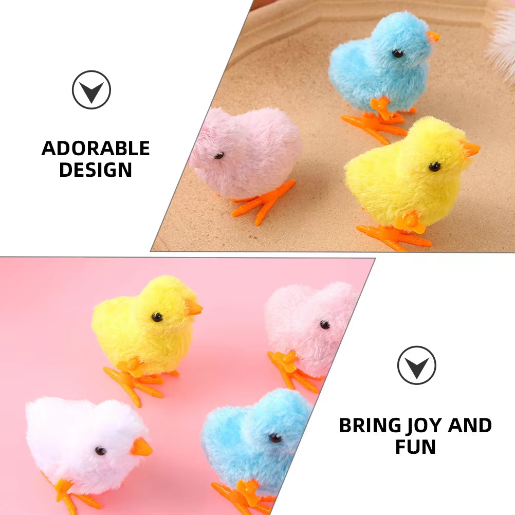 8Pcs Wind up Chicken Toys for Pets Interactive Jumping Chick Toy with Exciting Movement and Safe Materials