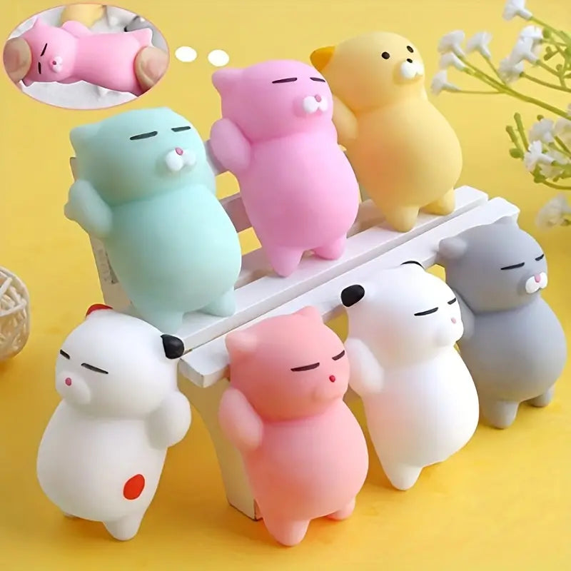 12 τμχ Cute Mochi Animals παιχνίδια, ανακούφιση από το άγχος, μπομπονιέρες για πάρτι, πασχαλινά δώρα για ενήλικες